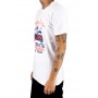 Impressão de verão em torno do pescoço de manga curta t-shirt