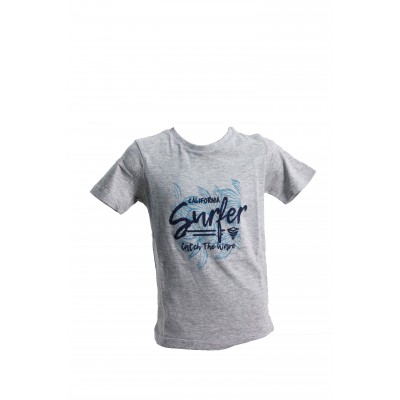 T-shirt curto curto da luva da criança do verão