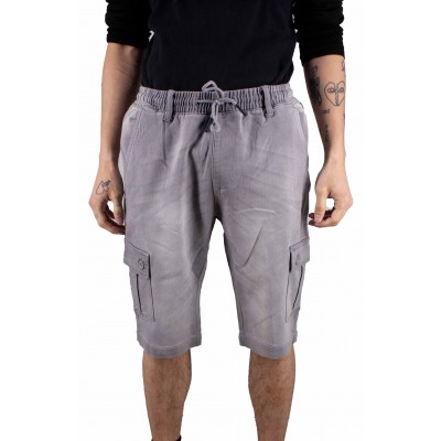 Short cargo denim uni