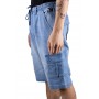 Short cargo denim uni