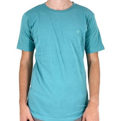 Camiseta de manga corta neón redondo cuello redondo