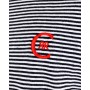 Camiseta de manga corta Cuello redondo Marinière Logotipo bordado