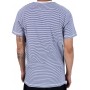 T-shirt de manga curta no pescoço redondo Marinière logo bordado