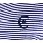 T-shirt de manga curta no pescoço redondo Marinière logo bordado