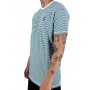 Camiseta de manga corta Cuello redondo Marinière Logotipo bordado