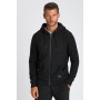 Fleece-sweatshirt mit reißverschluss mit kapuze
