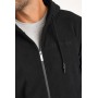 Fleece-sweatshirt mit reißverschluss mit kapuze