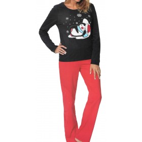 Mujer pijamas de navidad