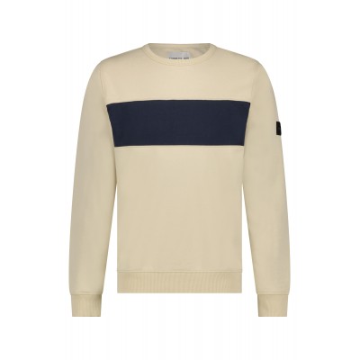 Round neck sweatshirt with tape