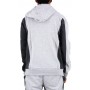 Sweat-shirt avec zip et capuche bicolore