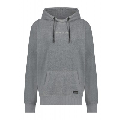 Sweat-shirt polaire cerruti avec capuche gris