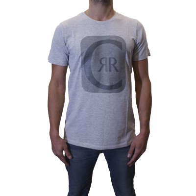 SHORT SLEEVE T-shirt round neck striped logo