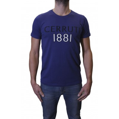 t-shirt bleu homme Cerruti 1881