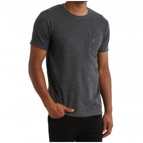 T-shirt manches courtes col rond peau de pêche t-shirt cerruti peau de pêche anthracite