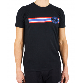 T-shirt manches courtes logo bande t-shirt noir manches courte Cerruti 1881 nouvelle collection
