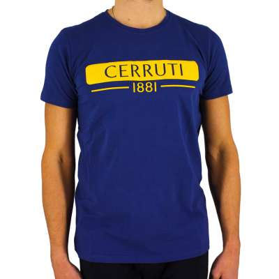 t-shirt bleu roi manches courte Cerruti 1881 nouvelle collection