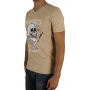 t-shirt beige manches courtes Bill Tornade