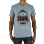 t-shirt bleu manches courtes Bill Tornade