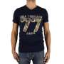 t-shirt bleu marine manches courtes Bill Tornade