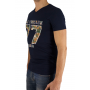 t-shirt bleu marine manches courtes Bill Tornade