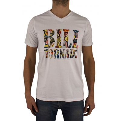 t-shirt blanc manches courtes Bill Tornade