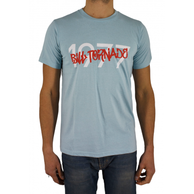 t-shirt bleu manches courtes homme Bill Tornade