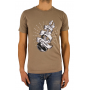 t-shirt marron manches courtes homme Bill Tornade