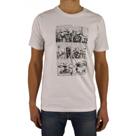 T-shirt manches courtes col rond motif imprimé t-shirt blanc manches courtes homme Bill Tornade