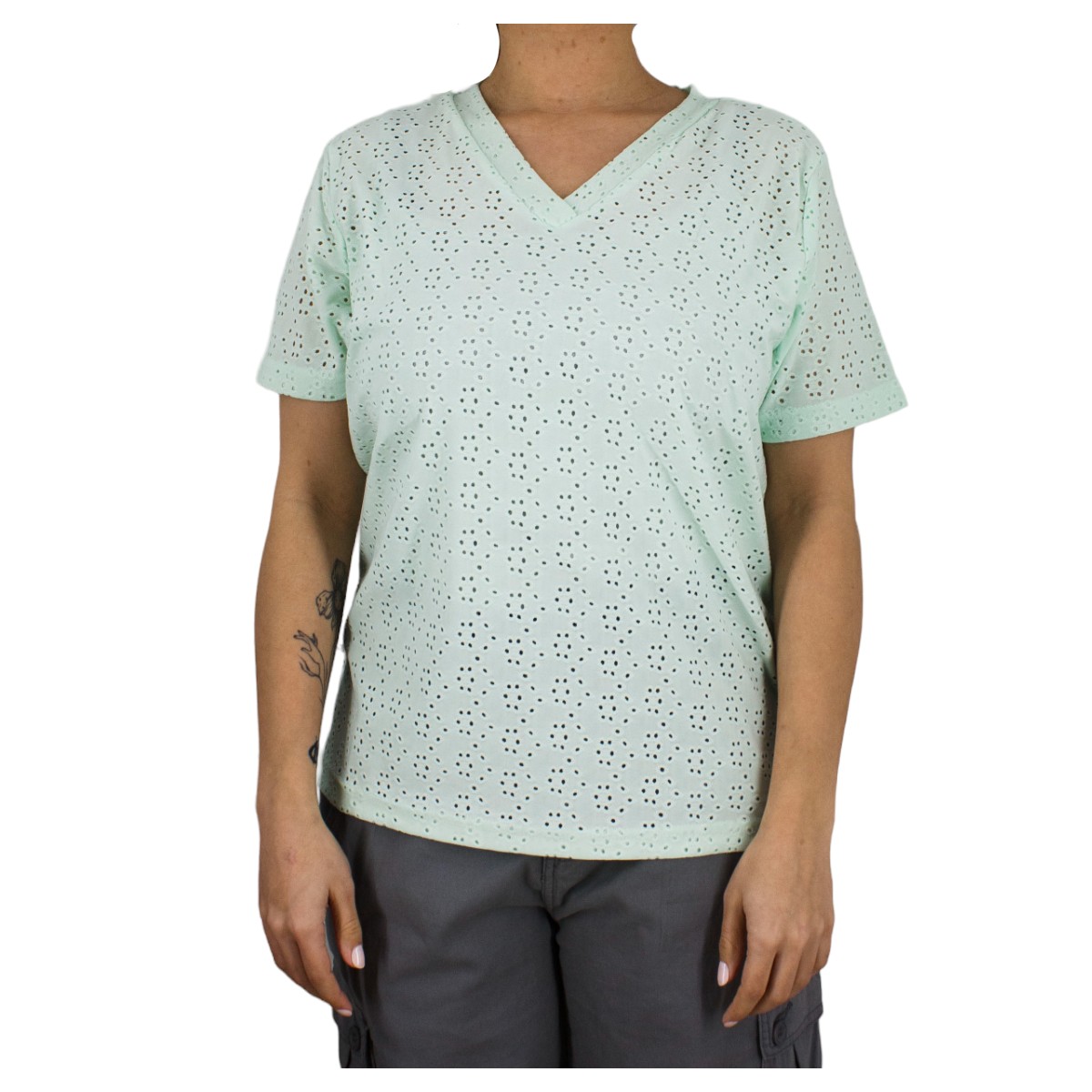 Top Ajouré Bleu Marine H&M Taille L - Neuf Avec étiquettes - Manches Courtes