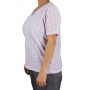 Top ajouré col V pour femme mauve