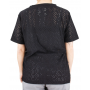 Openwork top V-neck for woman