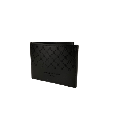 LISSE coffret portefeuille et porte carte noir homme Bill tornade