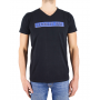 Kurzarm-T-Shirt V-Ausschnitt-Logo Relief