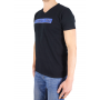Kurzarm-T-Shirt V-Ausschnitt-Logo Relief
