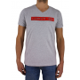 Kurzarm-T-Shirt V-Ausschnitt-Logo Relief