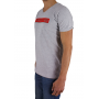 Kurzarm-T-Shirt V-Ausschnitt-Logo Relief