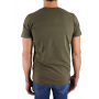 Kurzarm-T-Shirt V-Ausschnitt-Logo Relief