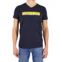 Kurzarm-T-Shirt V-Ausschnitt-Logo Relief