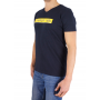 Kurzarm-T-Shirt V-Ausschnitt-Logo Relief