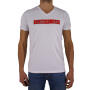 Kurzarm-T-Shirt V-Ausschnitt-Logo Relief