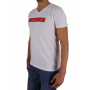 Kurzarm-T-Shirt V-Ausschnitt-Logo Relief
