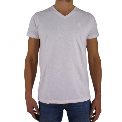 tshirt col v cerruti Aquarossa blanc