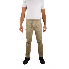 Pantalon chino uni jogger pantalon de chino beige homme Bill Tornade
