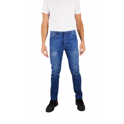 pantalon de jogging-jean bleu indigo homme Bill Tornade