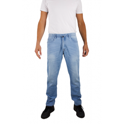 pantalon de jogging-jean bleu ciel homme Bill Tornade