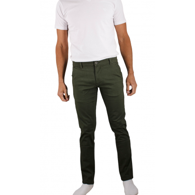 pantalon chino uni kaki Homme Bill tornade