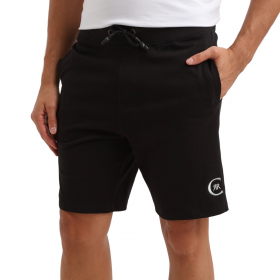 Short en coton logo brodé short cerruti collosale noir