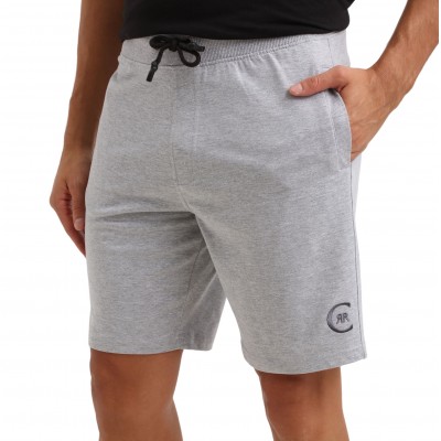 Embroidered logo cotton shorts