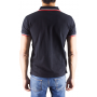 Short sleeve polo border with embroidered logo