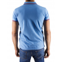 Short sleeve polo border with embroidered logo